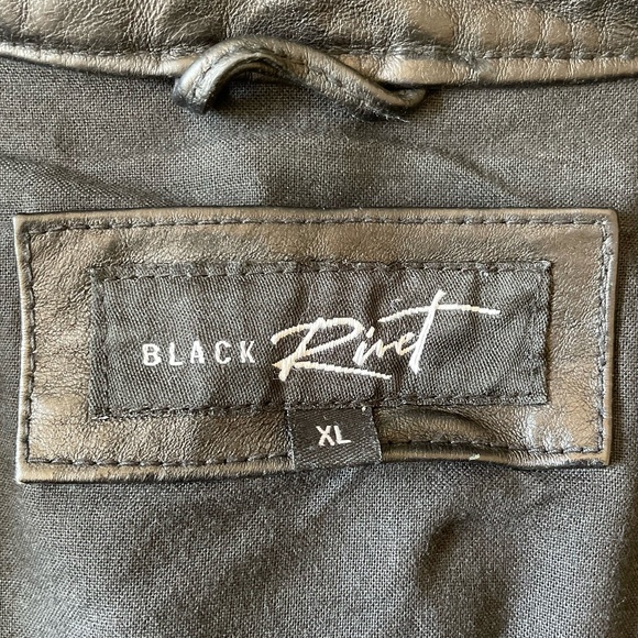 Black Rivet Black Genuine Leather Jacket | Size Extra Large - Picture 12 of 13